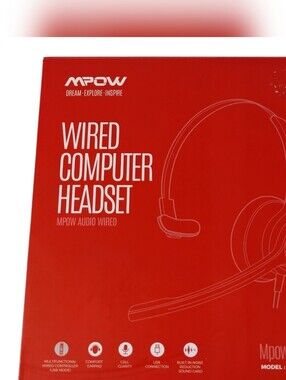 MPOW Hc8 Wired Computer Headset Noise Reduction Model Bh508A New With Out Tags